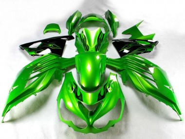 Comprar Carenado Moto Kawasaki ZX14R ZZR1400 2012-2024 - Verde Negro Brillante