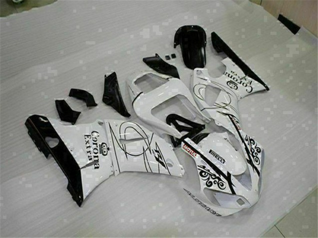 Comprar Carenados Moto Yamaha YZF R1 2000-2001 - Blanco Negro Corona Extra