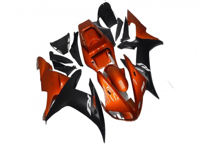 Comprar Carenados Moto Yamaha YZF R1 2002-2003 - Naranja Negro Mate