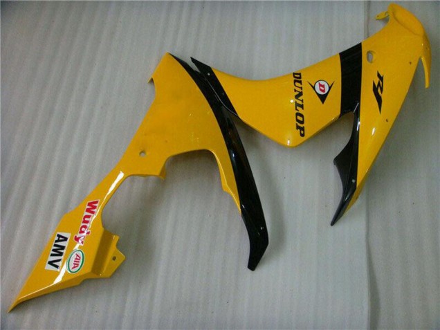 Comprar Carenados Moto Yamaha YZF R1 2004-2006 - Amarillo Negro Brillante Dunlop 50