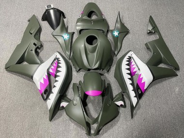 Comprar Carenados Moto Honda CBR600RR 2007-2008 - Verde Militar Blanco Rosa Tiburón