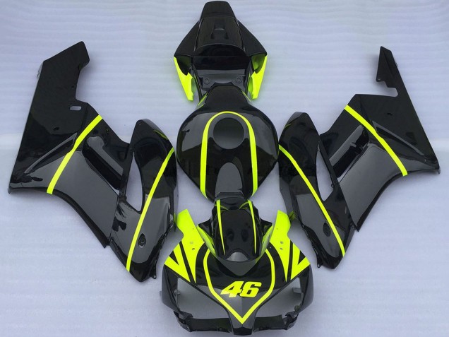 Comprar Carenados Moto Honda CBR1000RR 2004-2005 - Negro Brillante Alta Visibilidad Amarillo 46