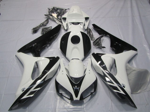 Comprar Carenados Moto Honda CBR1000RR 2006-2007 - Blanco Negro Brillante OEM Estilo No Calcomanías