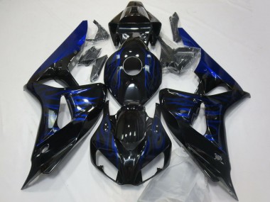 Comprar Carenados Moto Honda CBR1000RR 2006-2007 - Negro Brillante Azul Llama