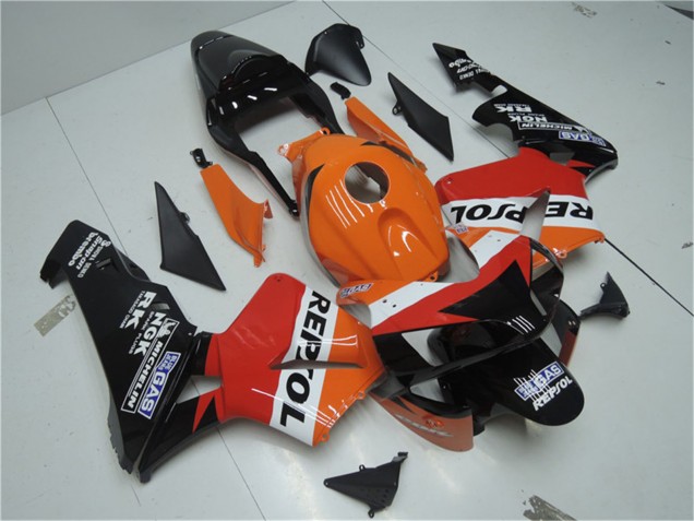Comprar Kits Carenado Moto Honda CBR600RR 2003-2004 - Naranja Blanco Rojo Negro Brillante Repsol