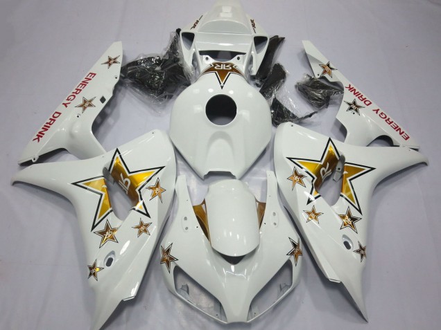 Comprar Carenados Moto Honda CBR1000RR 2006-2007 - Blanco Oro Estrella Energy Drink