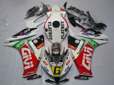 Comprar Carenados Moto Honda CBR1000RR 2012-2016 - Blanco Rojo Verde Givi PlayBoy