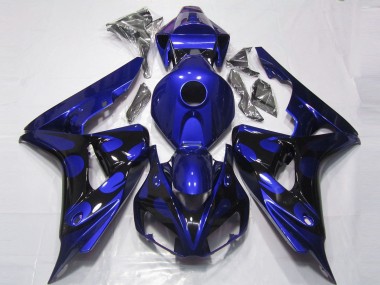 Comprar Carenados Moto Honda CBR1000RR 2006-2007 - Azul Negro Brillante Llama