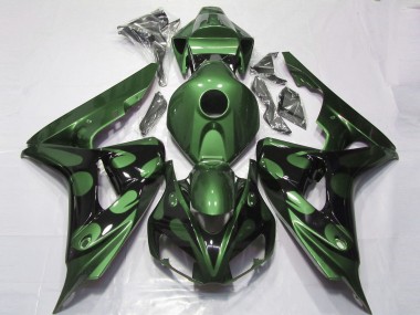 Comprar Carenados Moto Honda CBR1000RR 2006-2007 - Verde Negro Brillante Llama