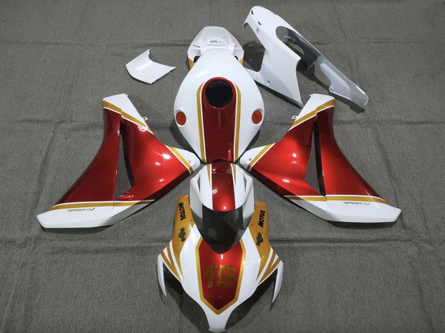 Comprar Carenados Moto Honda CBR1000RR 2008-2011 - Blanco Rojo Oro