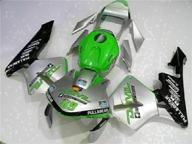 Comprar Carenado Moto Honda CBR600RR 2003-2004 - Plata Verde Negro Brillante