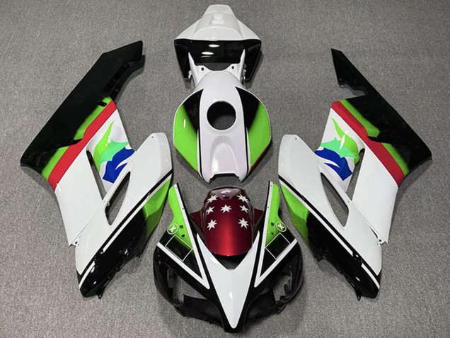 Comprar Carenados Moto Honda CBR1000RR 2004-2005 - Blanco Verde Rojo Negro Brillante Estrella