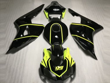 Comprar Carenados Moto Honda CBR1000RR 2006-2007 - Negro Brillante Alta Visibilidad Amarillo 99