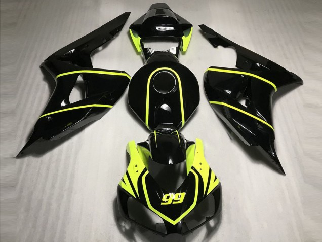 Comprar Carenados Moto Honda CBR1000RR 2006-2007 - Negro Brillante Alta Visibilidad Amarillo 99