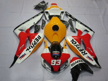 Comprar Carenados Moto Honda CBR1000RR 2006-2007 - Naranja Blanco Rojo Negro Brillante Repsol HRC 93