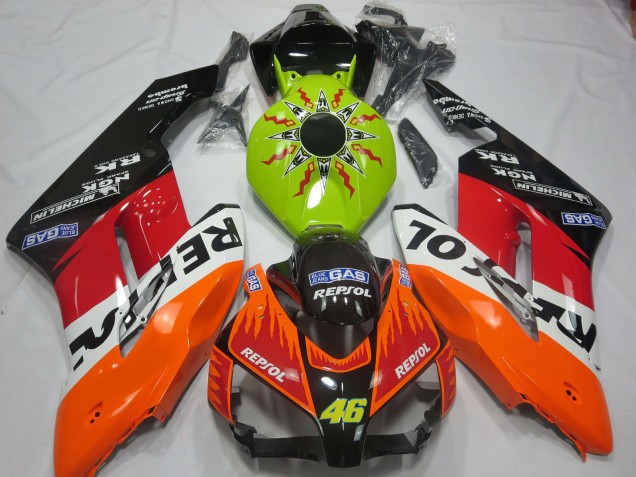 Comprar Carenados Moto Honda CBR1000RR 2004-2005 - Verde Lima Naranja Blanco Rojo Negro Brillante Rossi Repsol