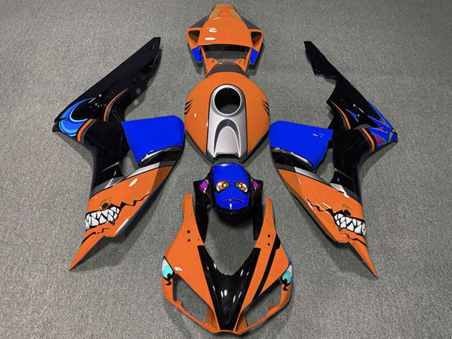 Comprar Carenados Moto Honda CBR1000RR 2006-2007 - Naranja Plata Azul Negro Brillante Tiburón