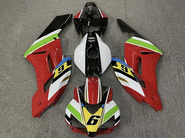 Comprar Carenados Moto Honda CBR1000RR 2004-2005 - Blanco Rojo Verde Amarillo Negro Brillante 6