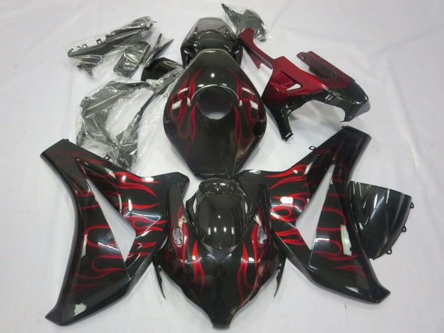 Comprar Carenados Moto Honda CBR1000RR 2008-2011 - Negro Brillante Rojo Llama