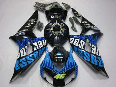 Comprar Carenados Moto Honda CBR1000RR 2006-2007 - Negro Brillante Azul Rossi 46
