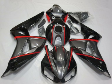 Comprar Carenados Moto Honda CBR1000RR 2006-2007 - Gris Negro Brillante Rojo Raya