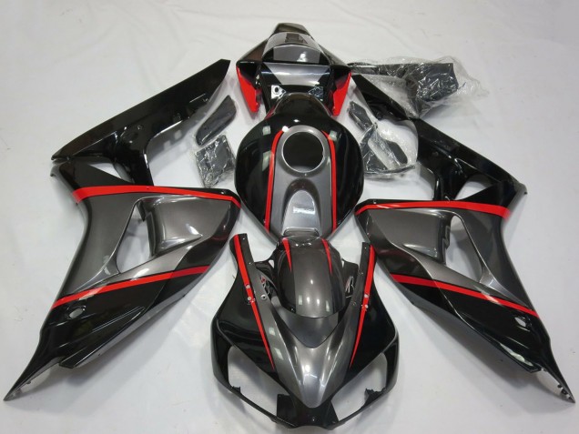 Comprar Carenados Moto Honda CBR1000RR 2006-2007 - Gris Negro Brillante Rojo Raya