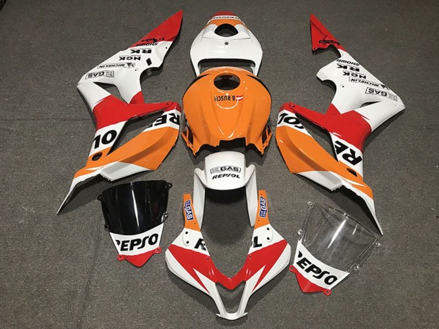 Comprar Carenado Moto Honda CBR600RR 2007-2008 - Naranja Blanco Rojo Negro Brillante Repsol Estilo