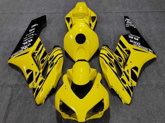 Comprar Carenados Moto Honda CBR1000RR 2004-2005 - Amarillo Negro Brillante Llama