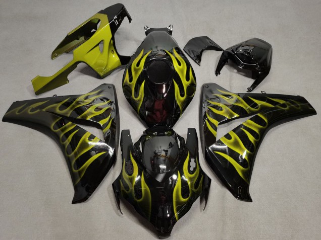 Comprar Carenados Moto Honda CBR1000RR 2008-2011 - Negro Brillante Oro Llama