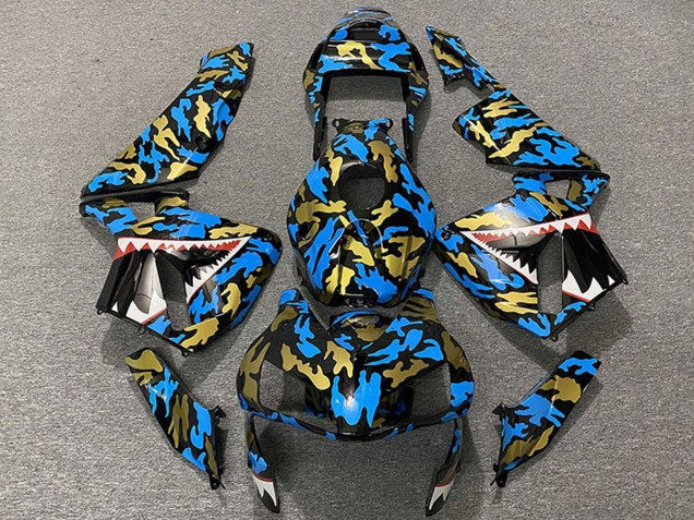 Comprar Carenados Moto Honda CBR600RR 2003-2004 - Azul Oro Camouflage Tiburón