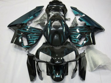 Comprar Carenados Moto Honda CBR600RR 2003-2004 - Negro Brillante Verde Llama