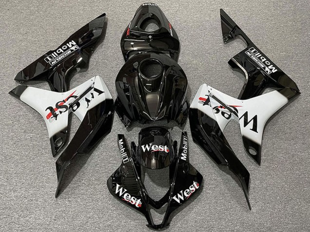 Comprar Carenados Moto Honda CBR600RR 2007-2008 - Negro Brillante Blanco West Estilo