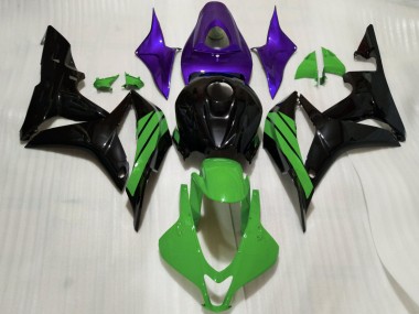 Comprar Carenados Moto Honda CBR600RR 2007-2008 - Púrpura Verde Negro Brillante