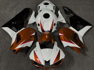 Comprar Carenados Moto Honda CBR600RR 2013-2023 - Blanco Naranja Oscuro Negro Brillante