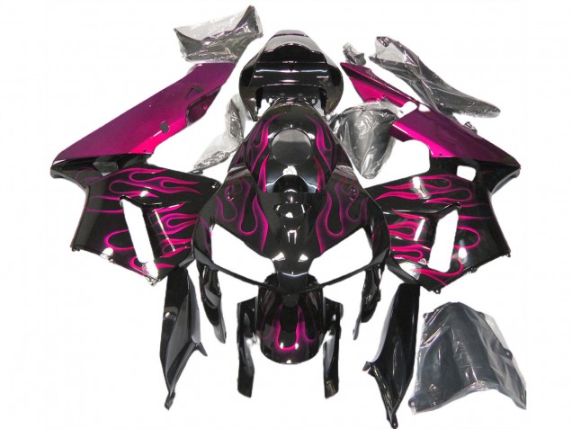 Comprar Carenados Moto Honda CBR600RR 2005-2006 - Negro Brillante Rosa Llama