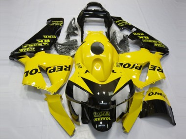 Comprar Carenados Moto Honda CBR600RR 2003-2004 - Amarillo Negro Brillante Repsol