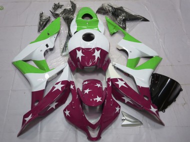 Comprar Carenados Moto Honda CBR600RR 2007-2008 - Blanco Verde Rojo Granate Estrellas Raya