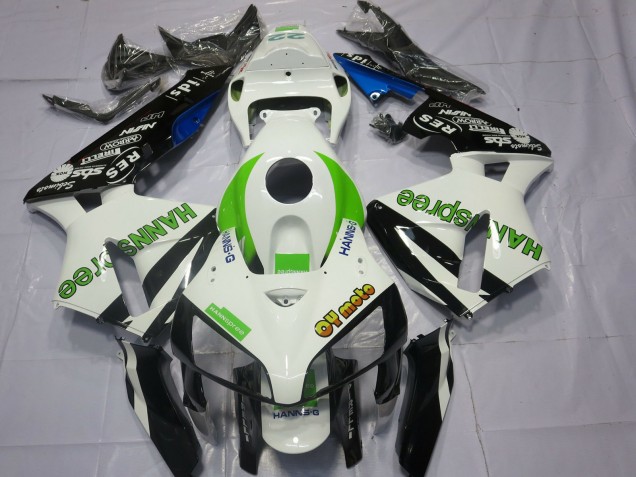 Comprar Carenados Moto Honda CBR600RR 2005-2006 - Blanco Verde Negro Brillante HannSpree