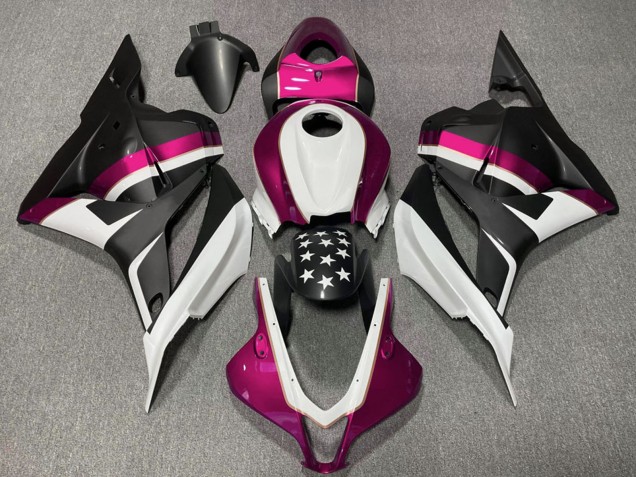 Comprar Carenados Moto Honda CBR600RR 2009-2012 - Blanco Rosa Negro Mate Estrella