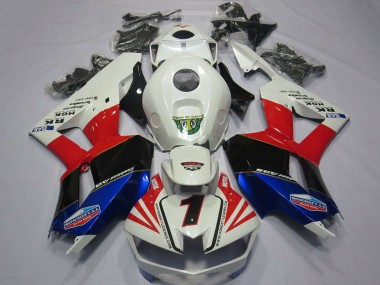 Comprar Carenados Moto Honda CBR600RR 2013-2023 - Blanco Rojo Azul Negro Número 1