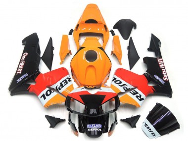 Comprar Carenados Moto Honda CBR600RR 2003-2004 - Naranja Blanco Rojo Negro Brillante One Heart Repsol