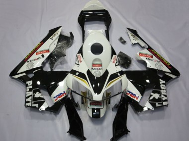 Comprar Carenados Moto Honda CBR600RR 2003-2004 - Blanco Amarillo Negro Brillante HRC Playboy