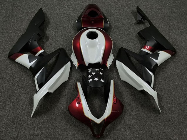 Comprar Carenados Moto Honda CBR600RR 2009-2012 - Blanco Rojo Negro Mate Estrella