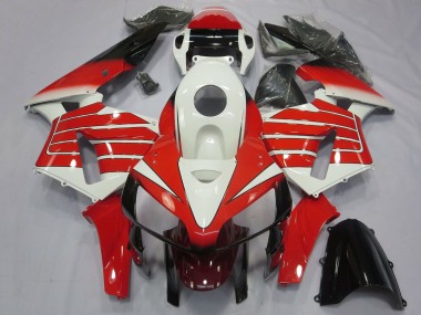 Comprar Carenados Moto Honda CBR600RR 2005-2006 - Blanco Rojo Negro Large Raya