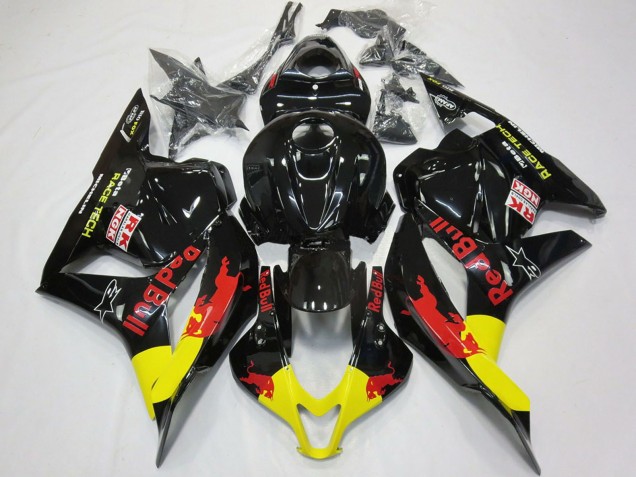 Comprar Carenados Moto Honda CBR600RR 2009-2012 - Negro Brillante Amarillo Rojo Bull