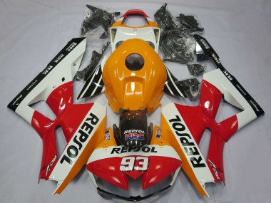 Comprar Carenados Moto Honda CBR600RR 2013-2023 - Naranja Blanco Rojo Negro Brillante Repsol 93
