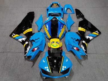 Comprar Carenados Moto Honda CBR600RR 2013-2023 - Azul Amarillo Negro Brillante Tiburón