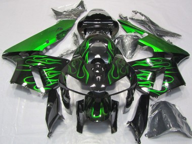 Comprar Carenados Moto Honda CBR600RR 2005-2006 - Negro Brillante Vibrant Verde Llama