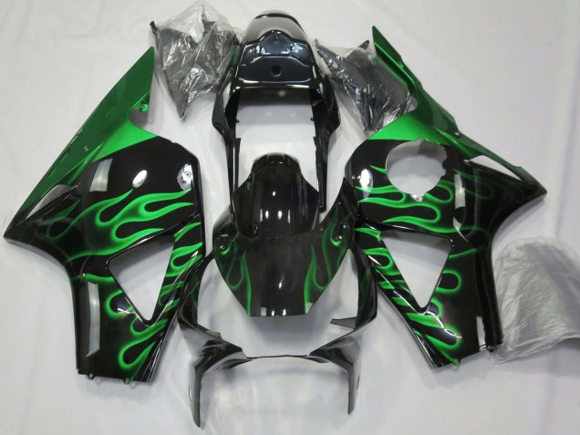 Comprar Carenados Moto Honda CBR954RR 2002-2003 - Negro Brillante Verde Llama