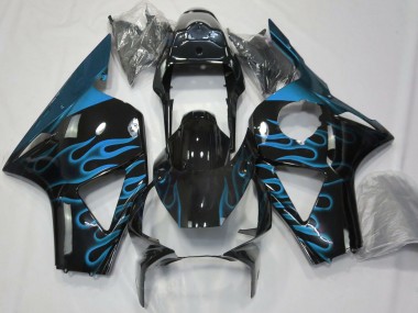 Comprar Carenados Moto Honda CBR954RR 2002-2003 - Negro Brillante Azul Claro Llama
